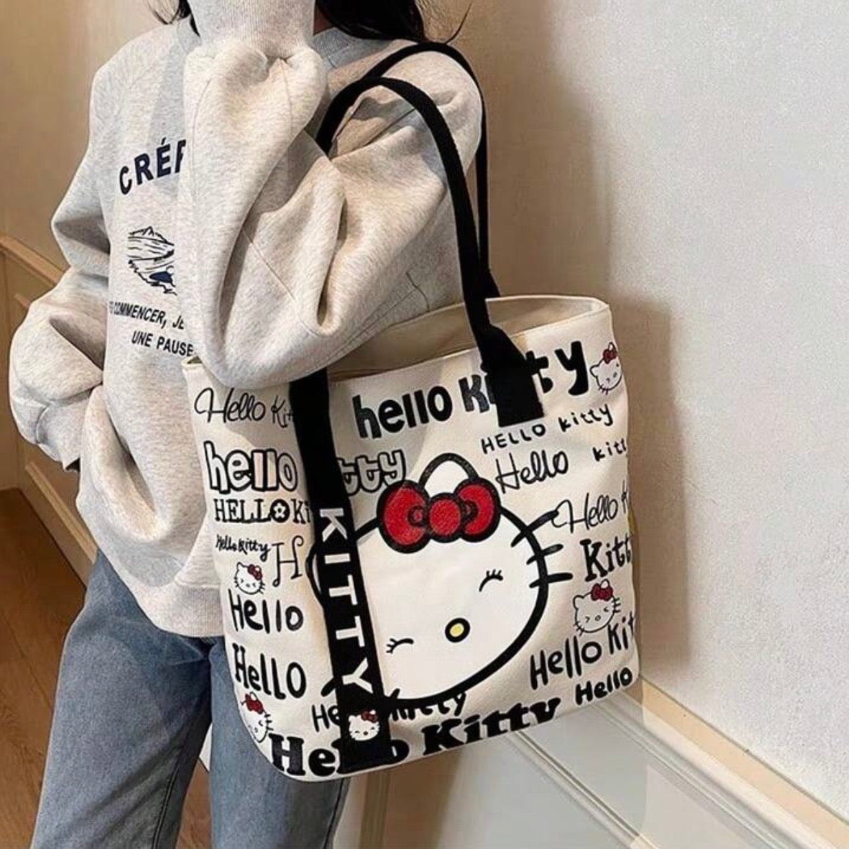 New Hello Kitty Canvas Tote Bag